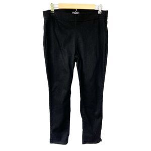 NYDJ Black Slip On Elastic Waist SKinny Leg Jeans Size 8p